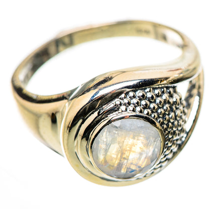 Rainbow Moonstone Rings handcrafted by Ana Silver Co - RING134239 - Photo 2