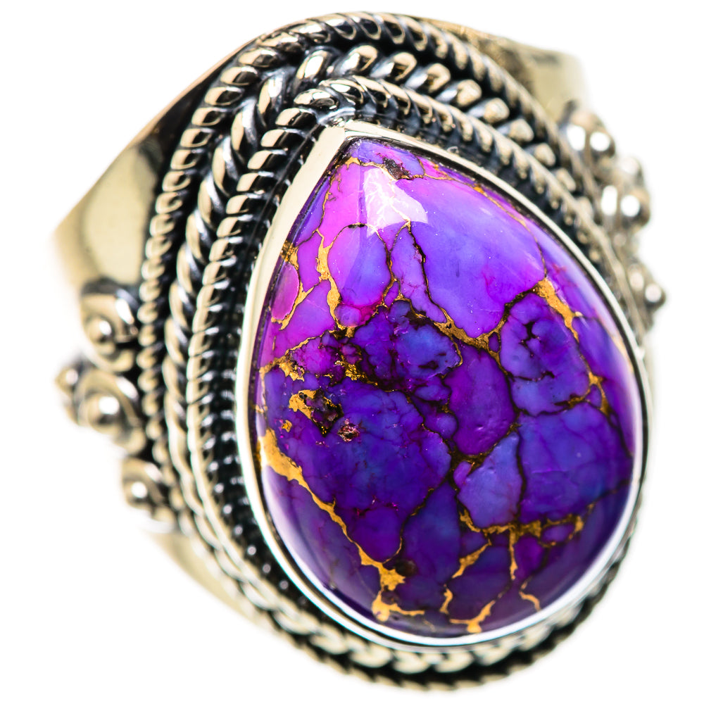 Purple Copper Composite Turquoise Rings handcrafted by Ana Silver Co - RING134250 - Photo 2