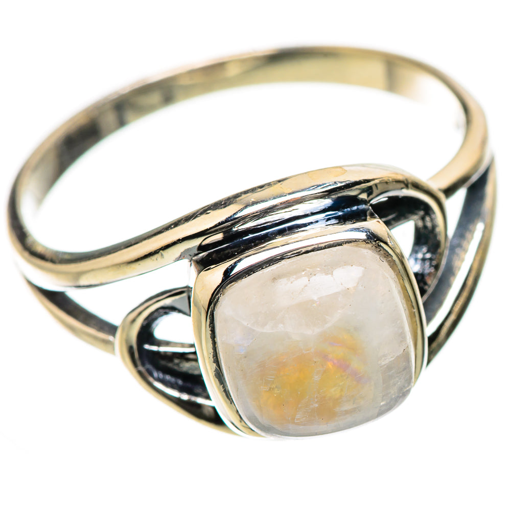 Rainbow Moonstone Rings handcrafted by Ana Silver Co - RING134253 - Photo 2