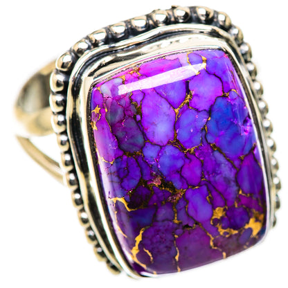 Purple Copper Composite Turquoise Rings handcrafted by Ana Silver Co - RING134265 - Photo 2