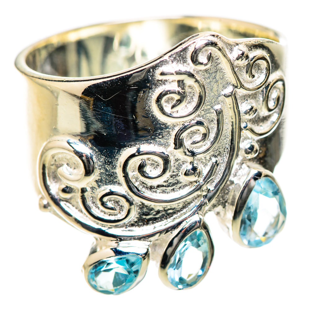 Blue Topaz Rings handcrafted by Ana Silver Co - RING134270 - Photo 2