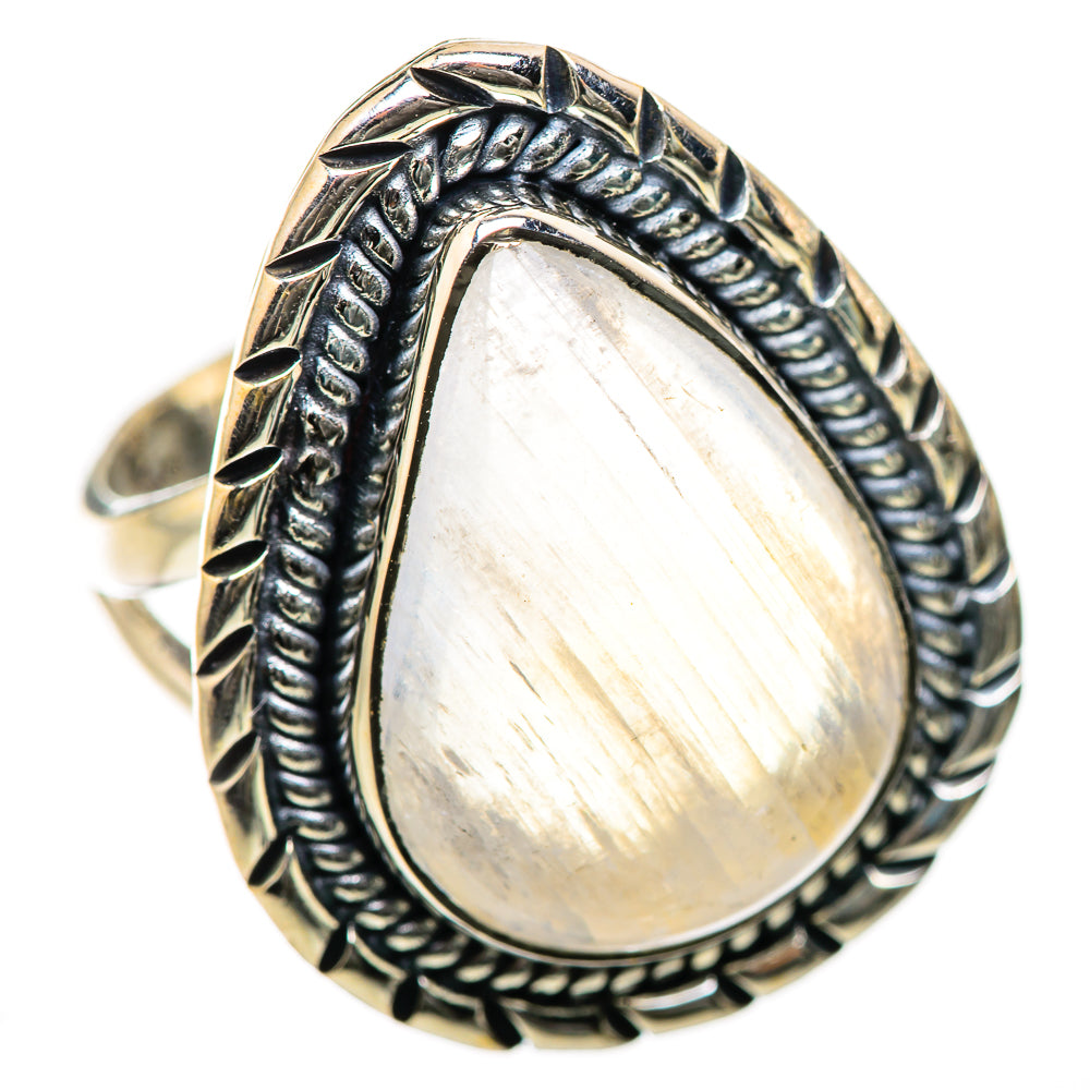 Rainbow Moonstone Rings handcrafted by Ana Silver Co - RING134275 - Photo 2