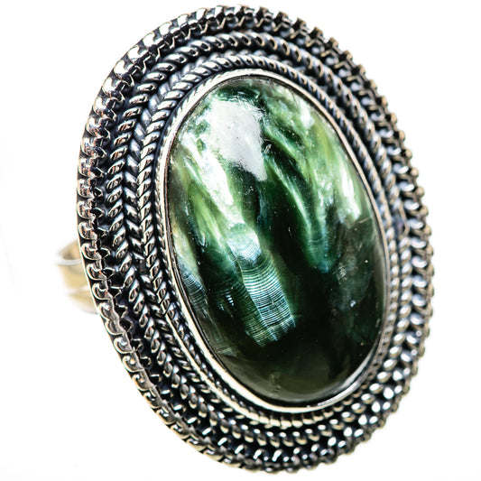 Seraphinite Rings handcrafted by Ana Silver Co - RING134287 - Photo 2