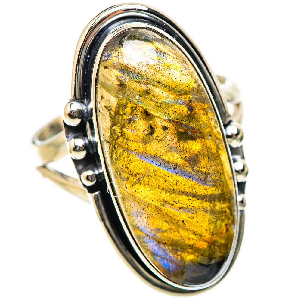 Labradorite Rings handcrafted by Ana Silver Co - RING134303 - Photo 2