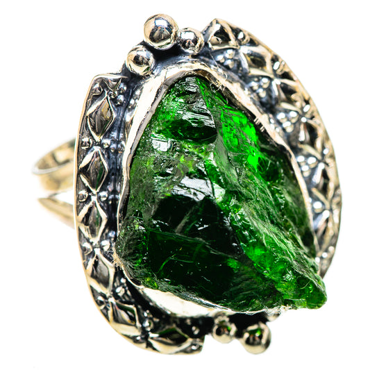 Chrome Diopside Rings handcrafted by Ana Silver Co - RING134306 - Photo 2