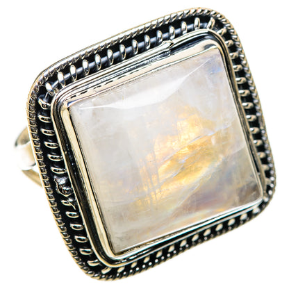 Rainbow Moonstone Rings handcrafted by Ana Silver Co - RING134311 - Photo 2