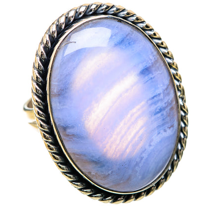 Blue Lace Agate Rings handcrafted by Ana Silver Co - RING134321 - Photo 2