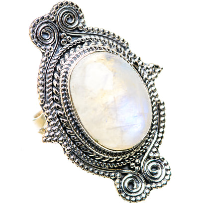 Rainbow Moonstone Rings handcrafted by Ana Silver Co - RING134323 - Photo 2