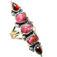 Pink Tourmaline, Garnet Rings handcrafted by Ana Silver Co - RING134331 - Photo 2
