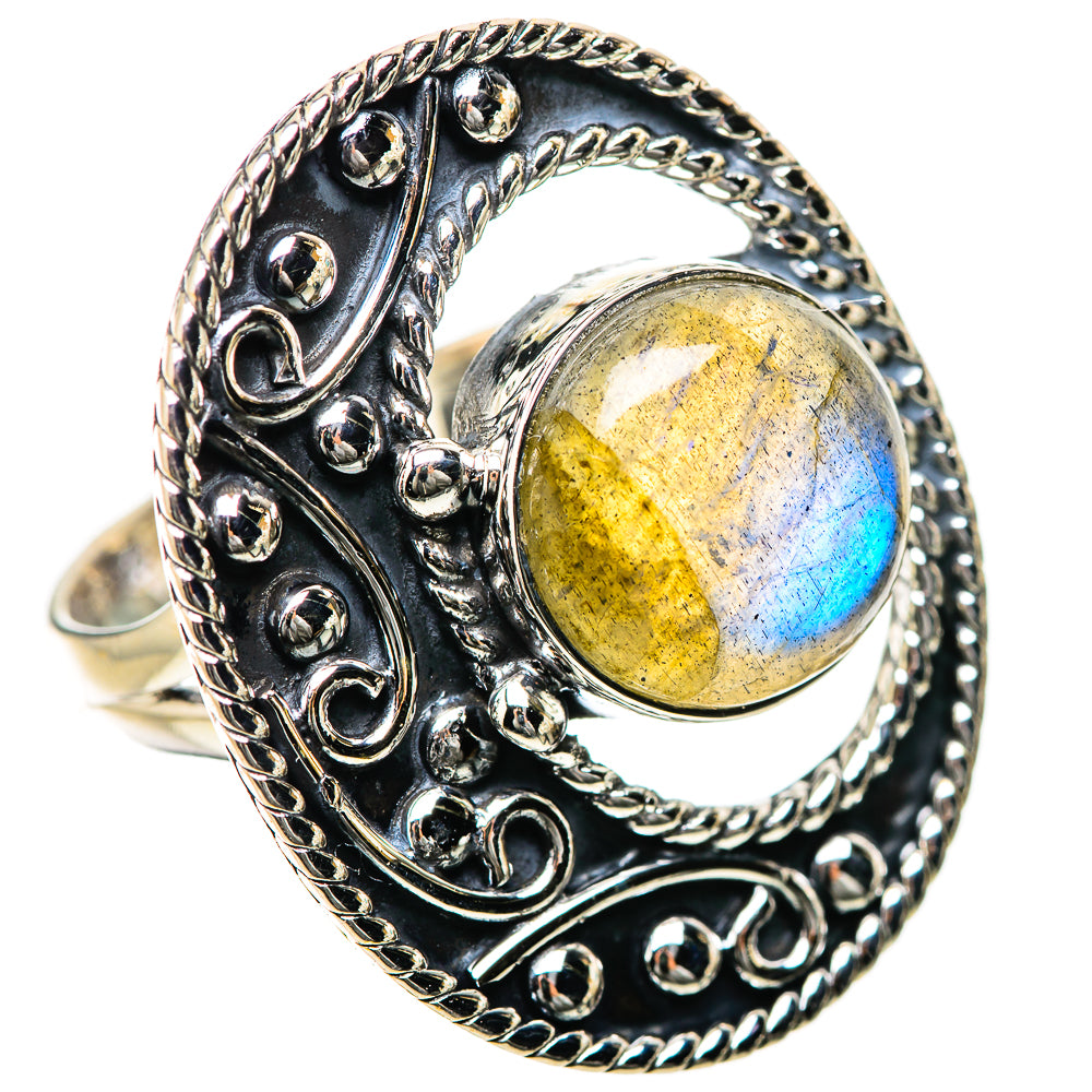Labradorite Rings handcrafted by Ana Silver Co - RING134336 - Photo 2