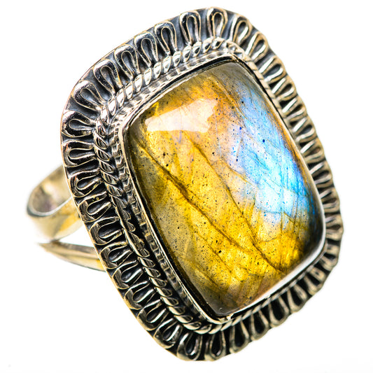 Labradorite Rings handcrafted by Ana Silver Co - RING134338 - Photo 2