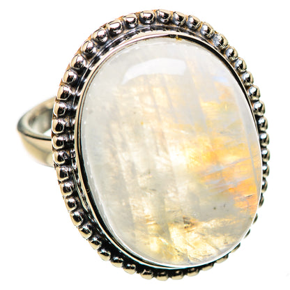 Rainbow Moonstone Rings handcrafted by Ana Silver Co - RING134402 - Photo 2