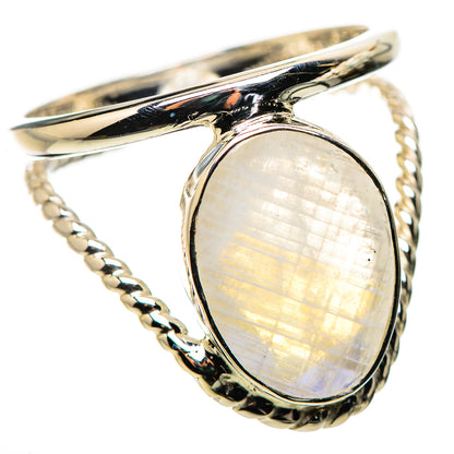 Rainbow Moonstone Rings handcrafted by Ana Silver Co - RING134403 - Photo 2