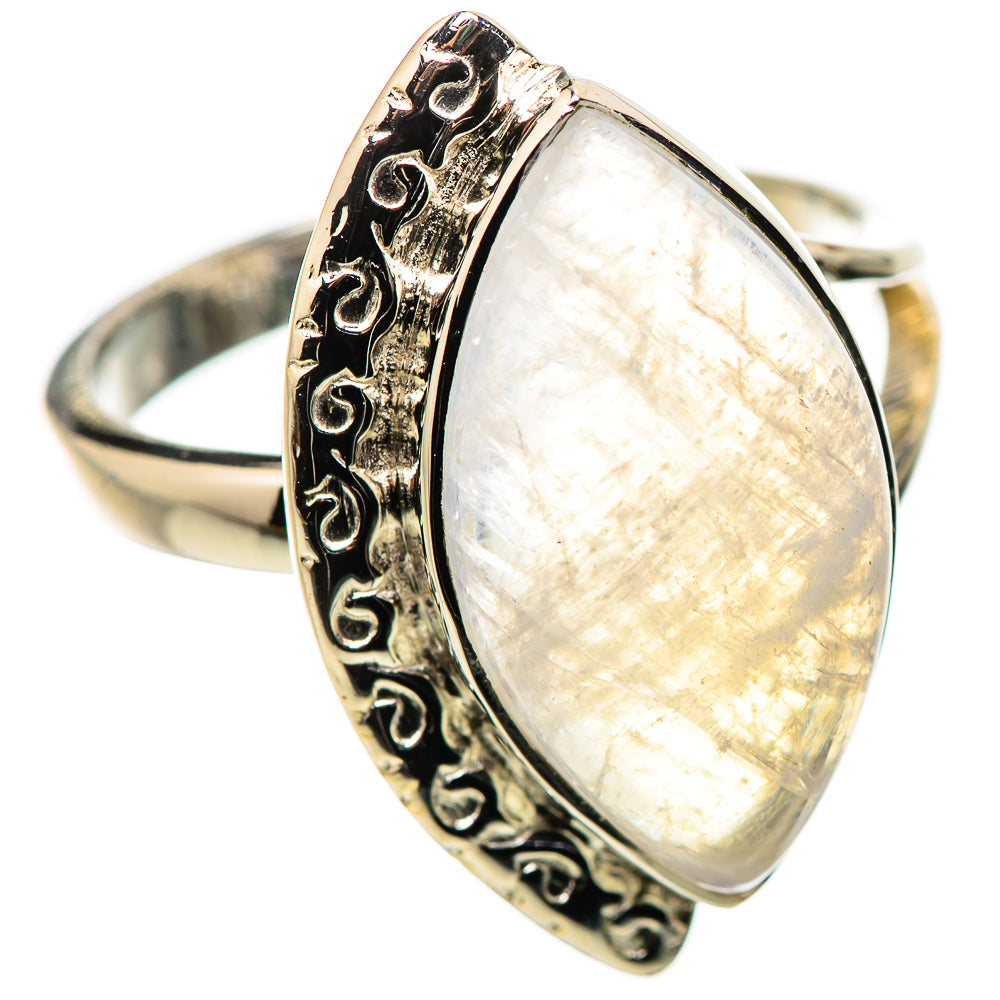 Rainbow Moonstone Rings handcrafted by Ana Silver Co - RING134424 - Photo 2