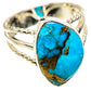 Blue Copper Composite Turquoise Rings handcrafted by Ana Silver Co - RING134430 - Photo 2