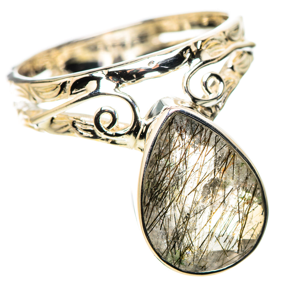 Tourmalinated Quartz Rings handcrafted by Ana Silver Co - RING134442 - Photo 2