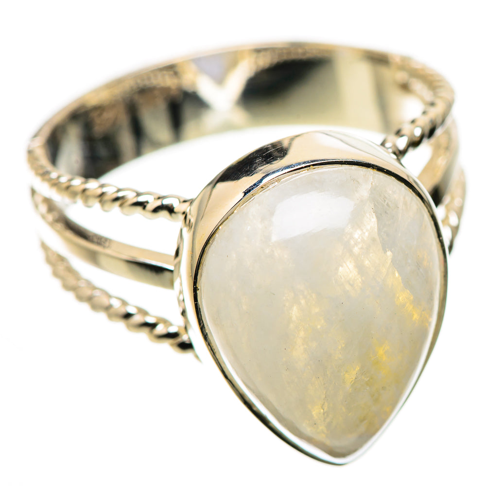 Rainbow Moonstone Rings handcrafted by Ana Silver Co - RING134445 - Photo 2