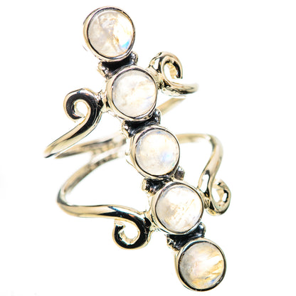 Rainbow Moonstone Rings handcrafted by Ana Silver Co - RING134464 - Photo 2