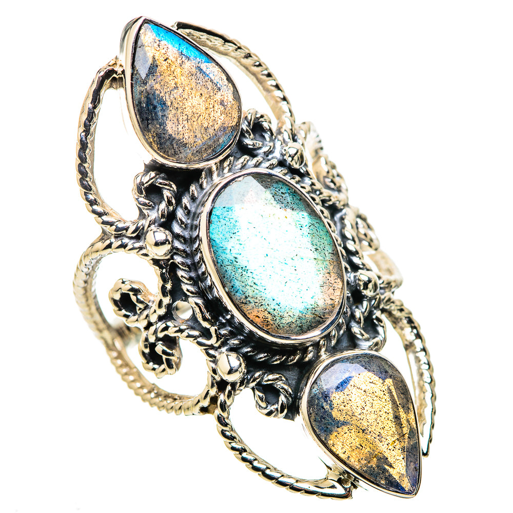 Labradorite Rings handcrafted by Ana Silver Co - RING134488 - Photo 2