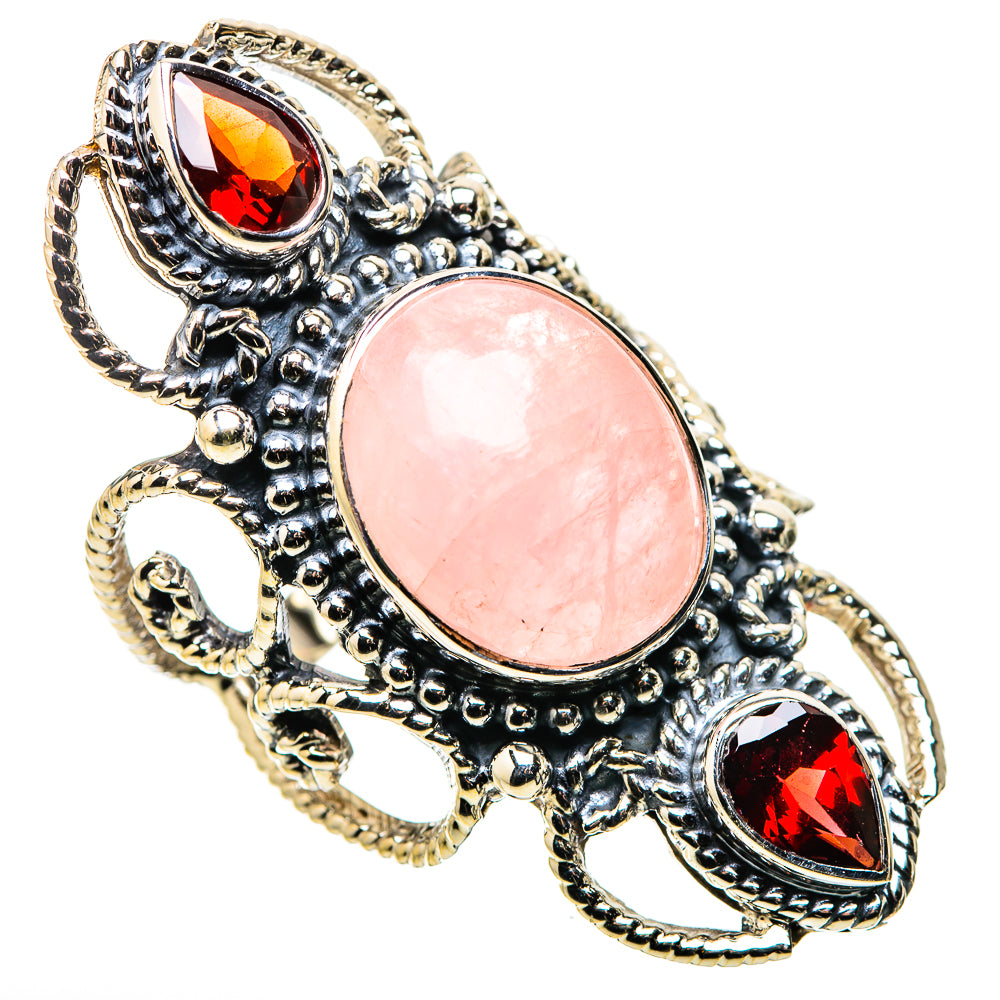 Rose Quartz Rings handcrafted by Ana Silver Co - RING134497 - Photo 2