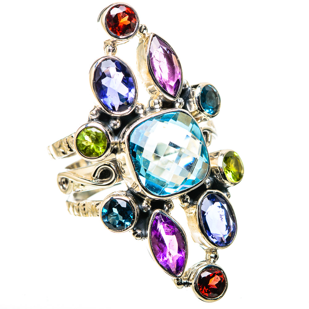 Blue Topaz Rings handcrafted by Ana Silver Co - RING134501 - Photo 2