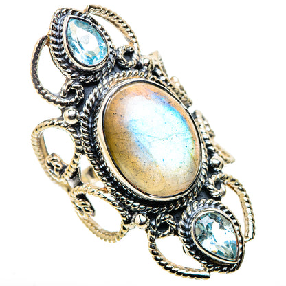 Labradorite Rings handcrafted by Ana Silver Co - RING134503 - Photo 2