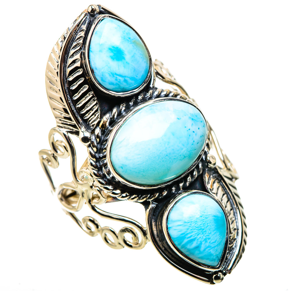 Larimar Rings handcrafted by Ana Silver Co - RING134504 - Photo 2