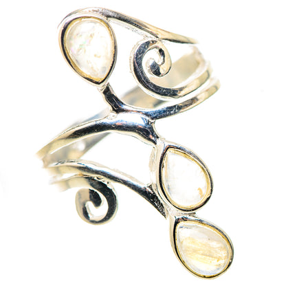 Rainbow Moonstone Rings handcrafted by Ana Silver Co - RING134573_SIZE-7 - Photo 2