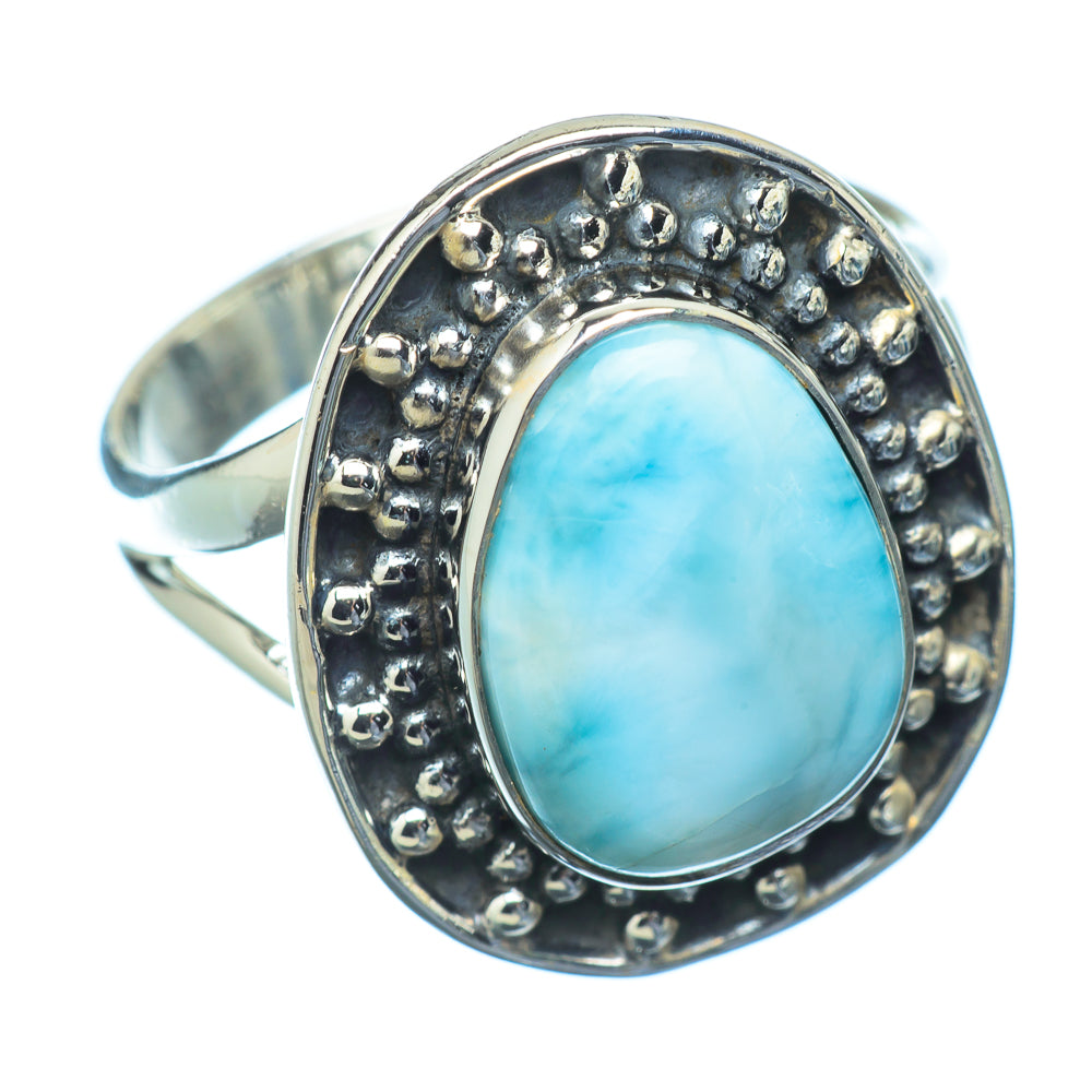 Larimar Rings handcrafted by Ana Silver Co - RING13468