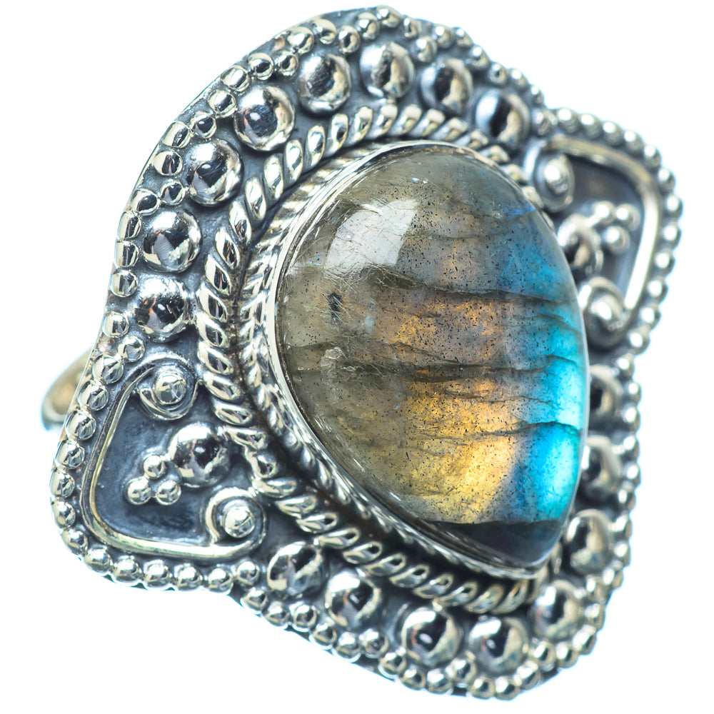 Labradorite Rings handcrafted by Ana Silver Co - RING13634