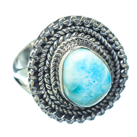 Larimar Rings handcrafted by Ana Silver Co - RING13832