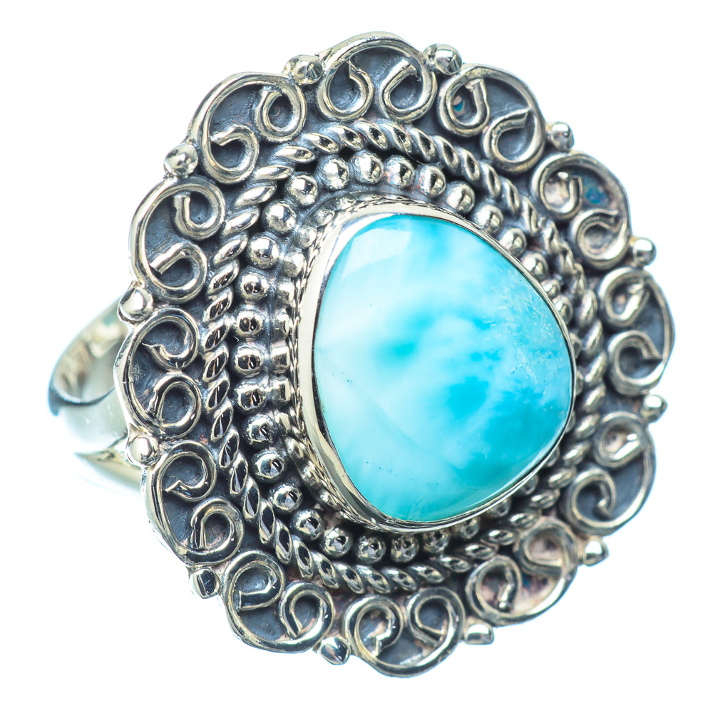 Larimar Rings handcrafted by Ana Silver Co - RING13892