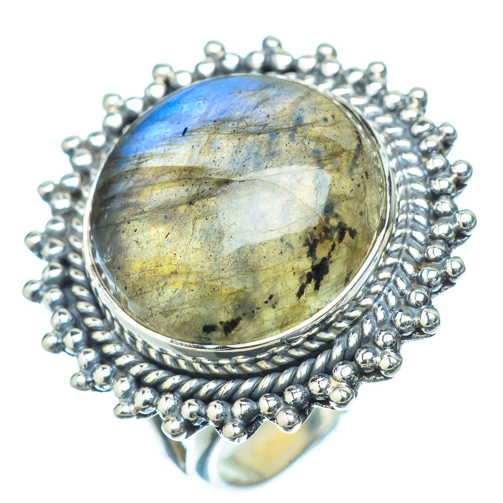 Labradorite Rings handcrafted by Ana Silver Co - RING13986