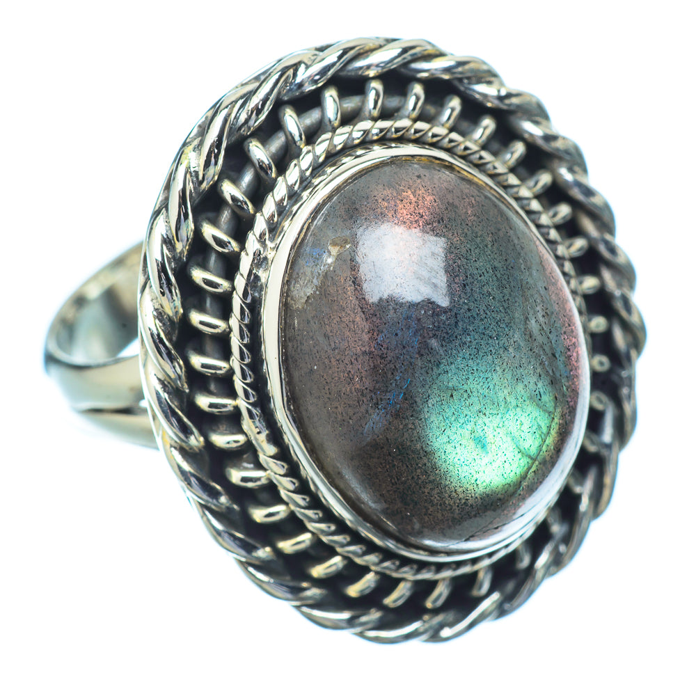 Labradorite Rings handcrafted by Ana Silver Co - RING14012