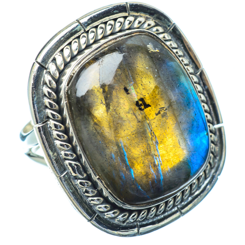 Labradorite Rings handcrafted by Ana Silver Co - RING14081