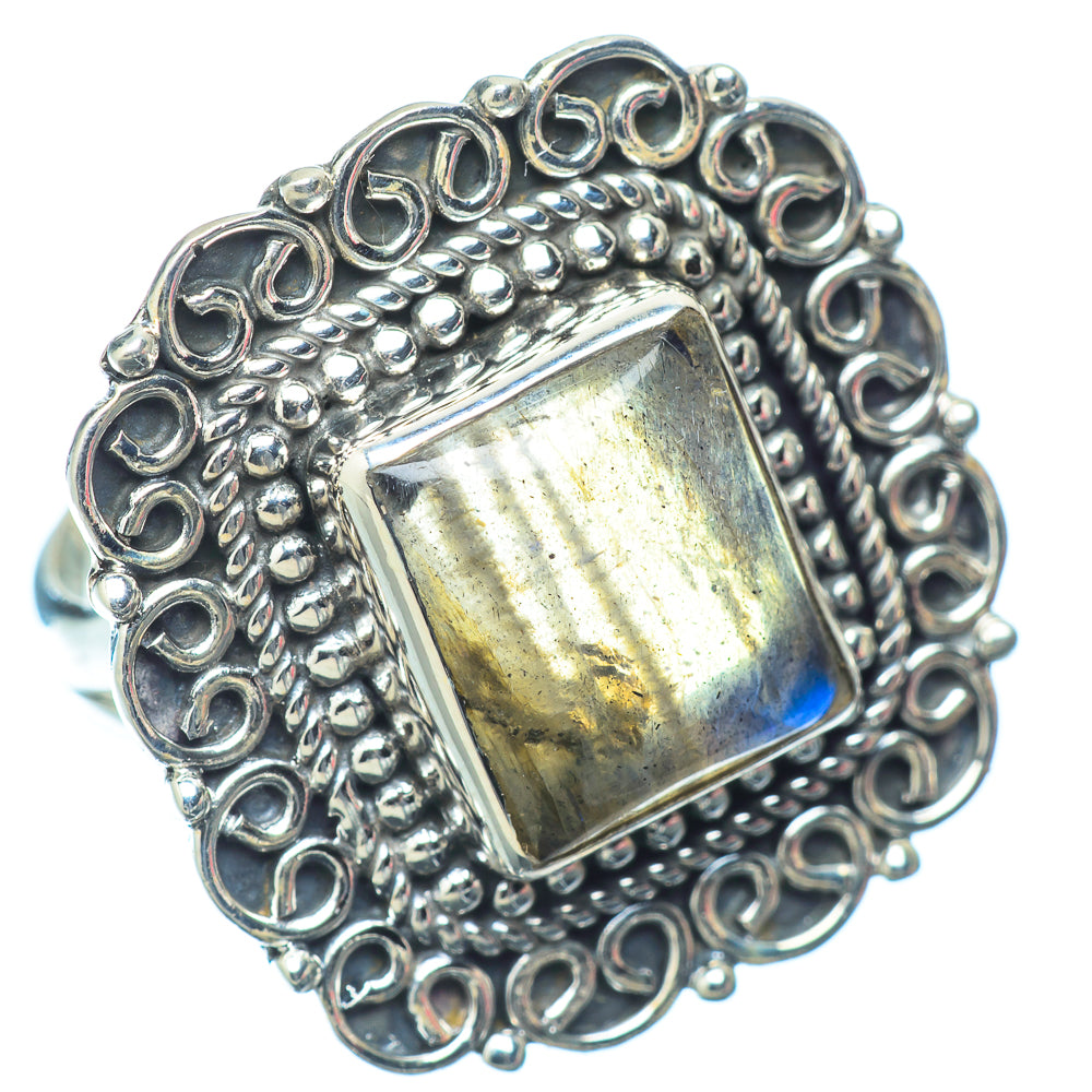Labradorite Rings handcrafted by Ana Silver Co - RING14129