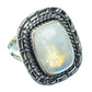 Rainbow Moonstone Rings handcrafted by Ana Silver Co - RING14235