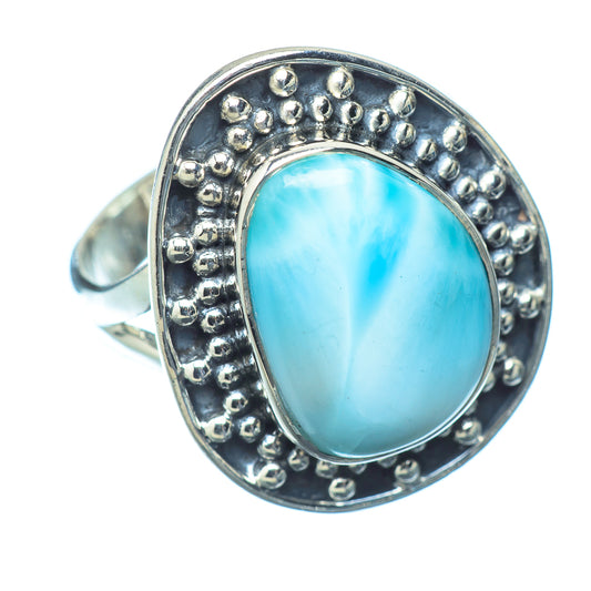 Larimar Rings handcrafted by Ana Silver Co - RING14244