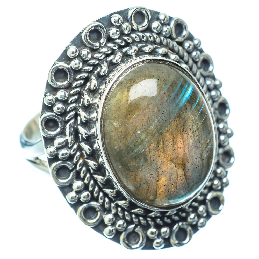 Labradorite Rings handcrafted by Ana Silver Co - RING14341
