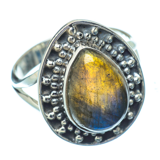 Labradorite Rings handcrafted by Ana Silver Co - RING14566