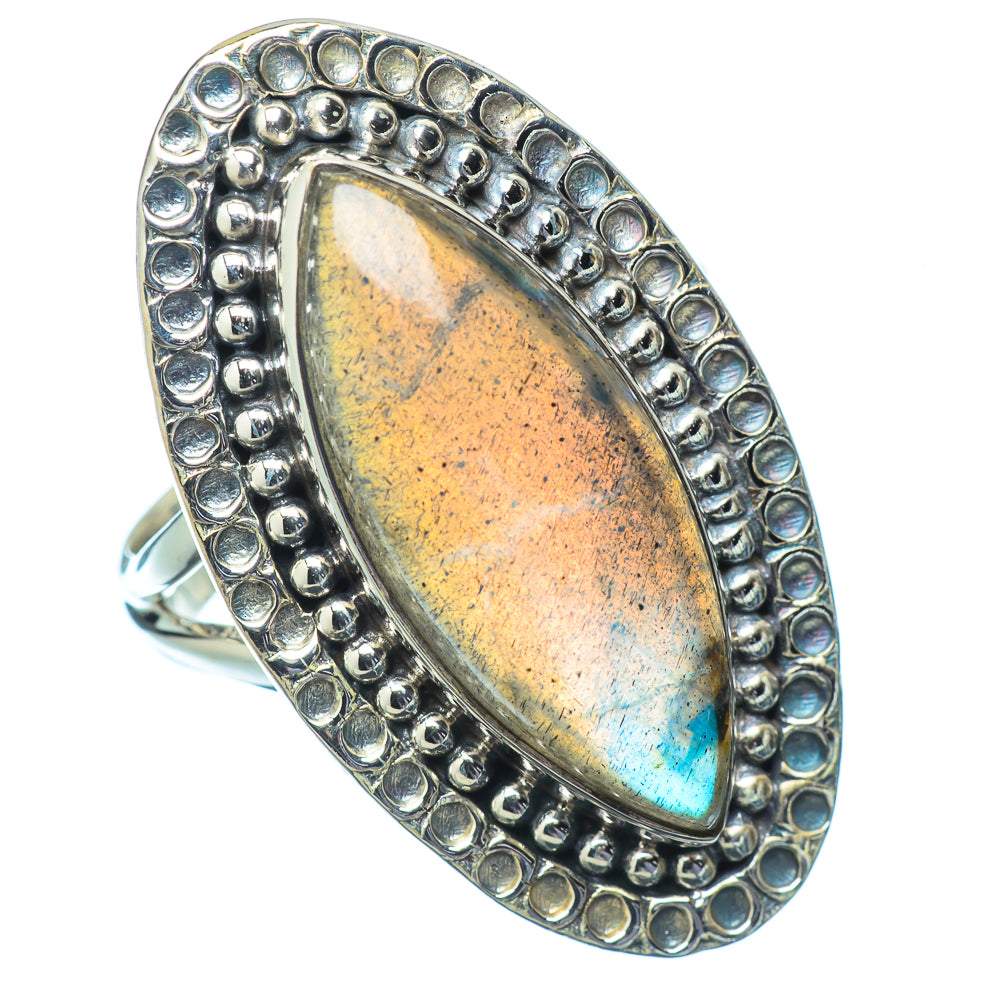 Labradorite Rings handcrafted by Ana Silver Co - RING14683