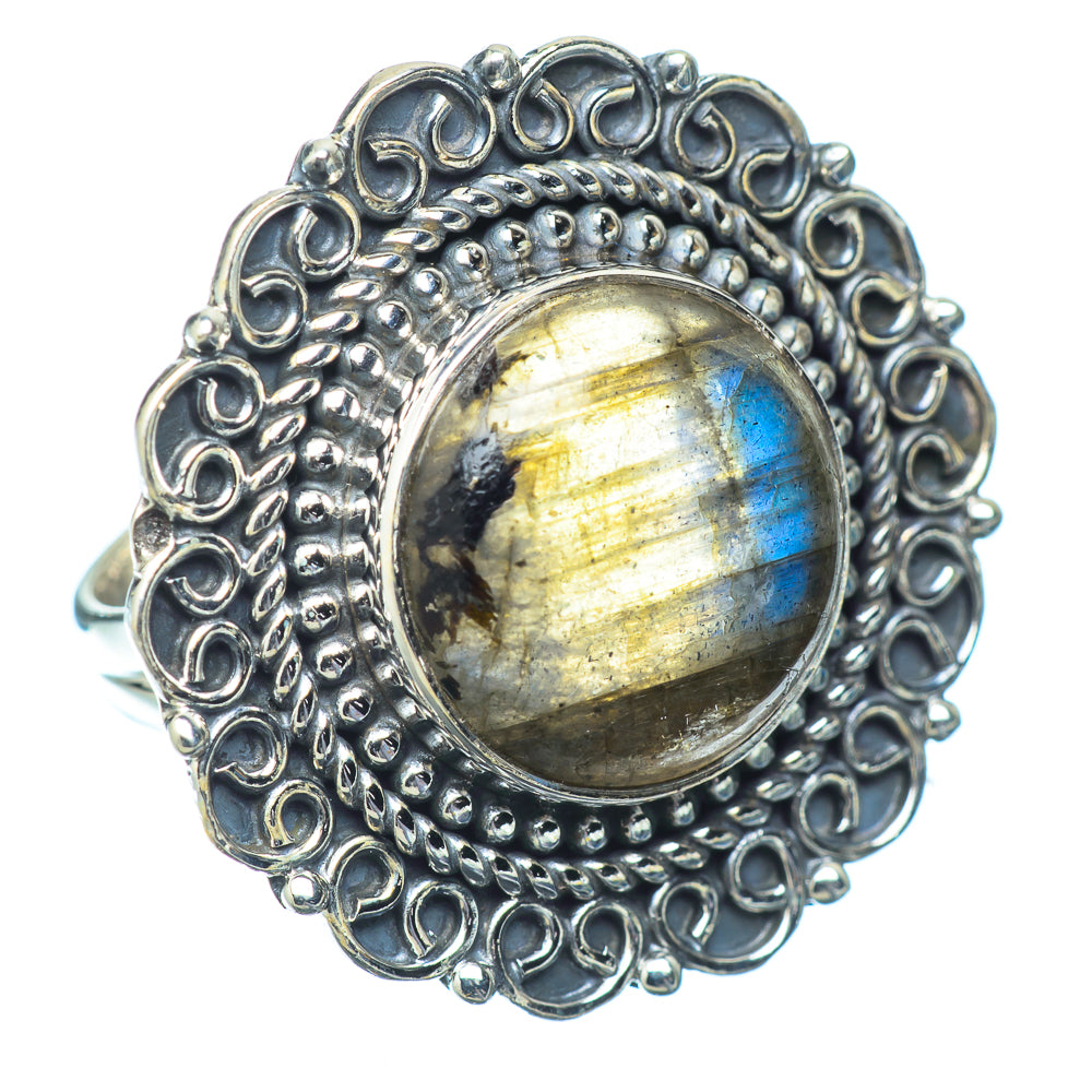 Labradorite Rings handcrafted by Ana Silver Co - RING14688