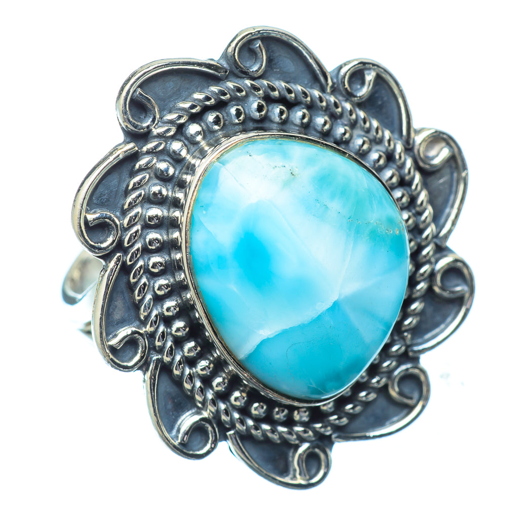 Larimar Rings handcrafted by Ana Silver Co - RING14745
