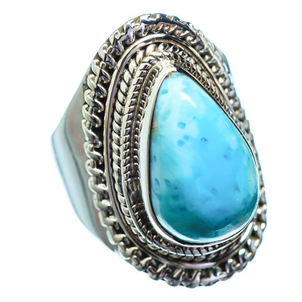 Larimar Rings handcrafted by Ana Silver Co - RING1489