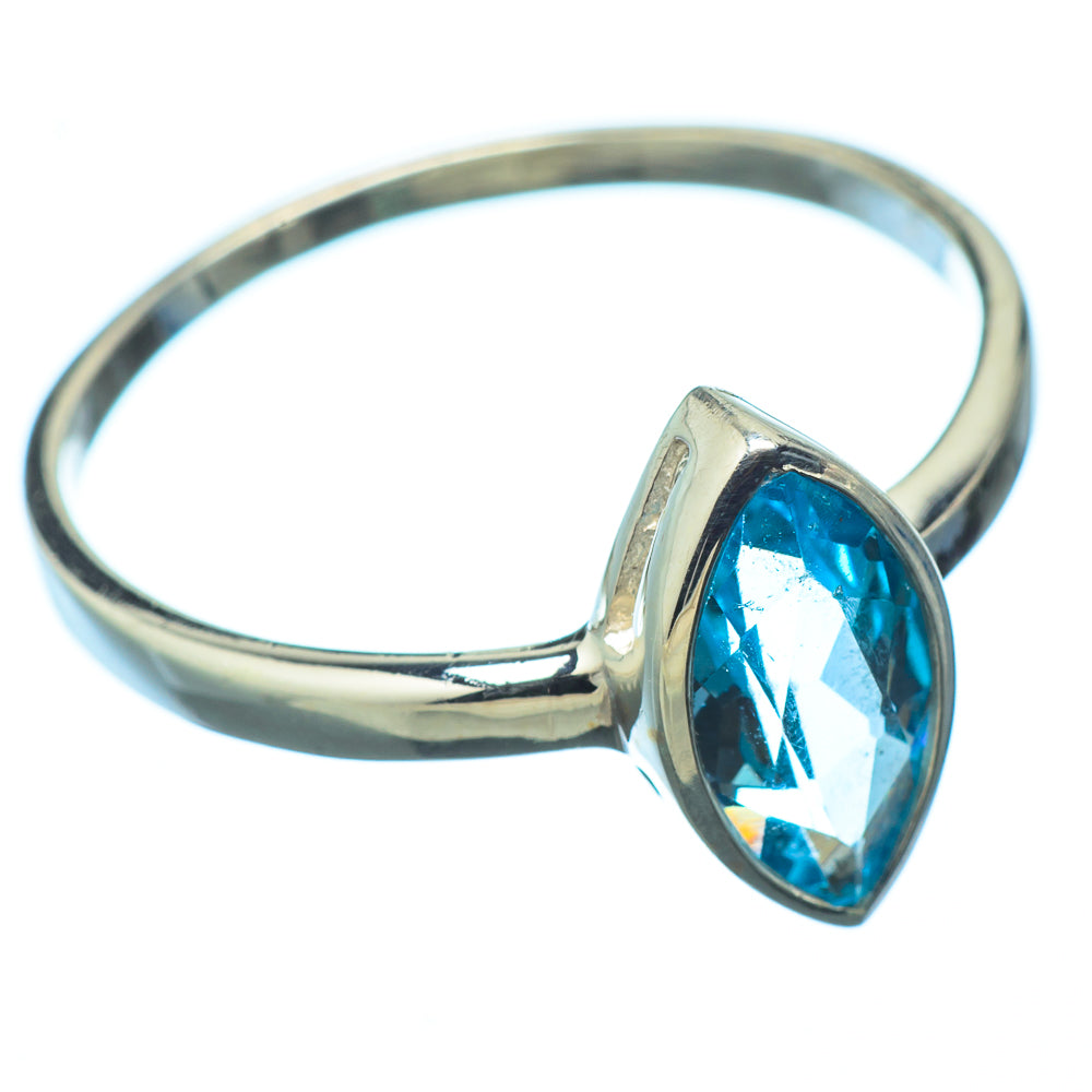 Blue Topaz Rings handcrafted by Ana Silver Co - RING15176