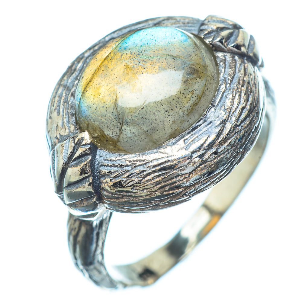 Labradorite Rings handcrafted by Ana Silver Co - RING16392