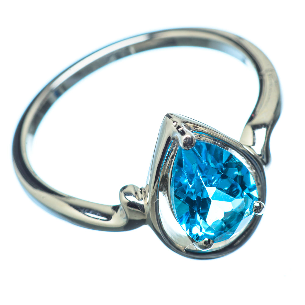 Blue Topaz Rings handcrafted by Ana Silver Co - RING17496