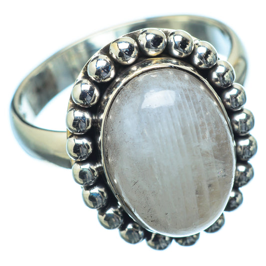 Rainbow Moonstone Rings handcrafted by Ana Silver Co - RING19632