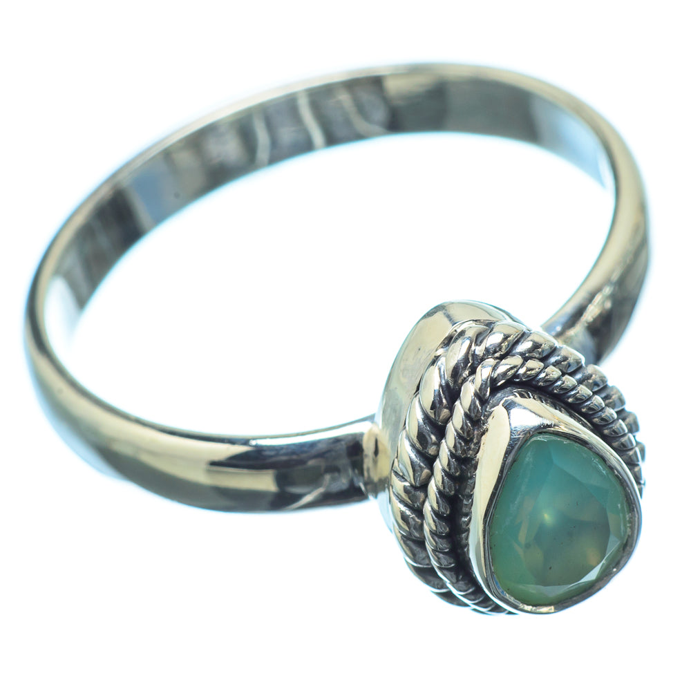 Aqua Chalcedony Rings handcrafted by Ana Silver Co - RING19636