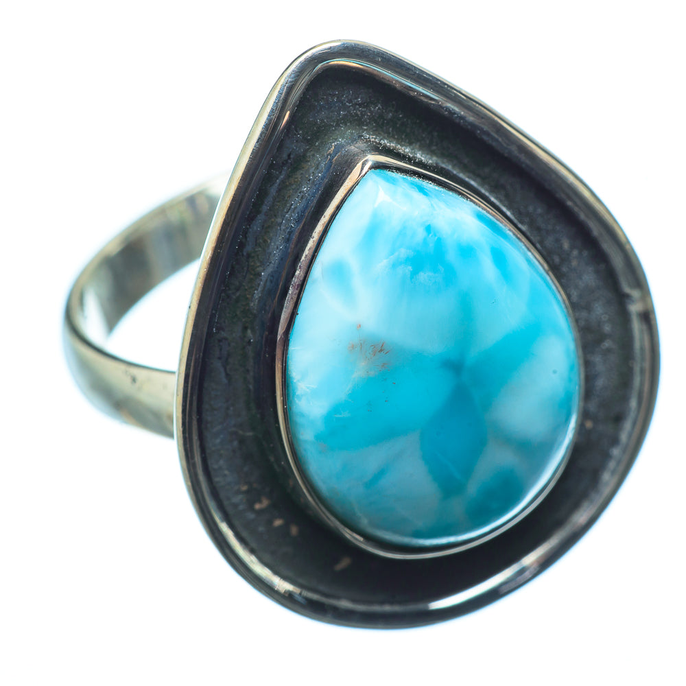 Larimar Rings handcrafted by Ana Silver Co - RING20145